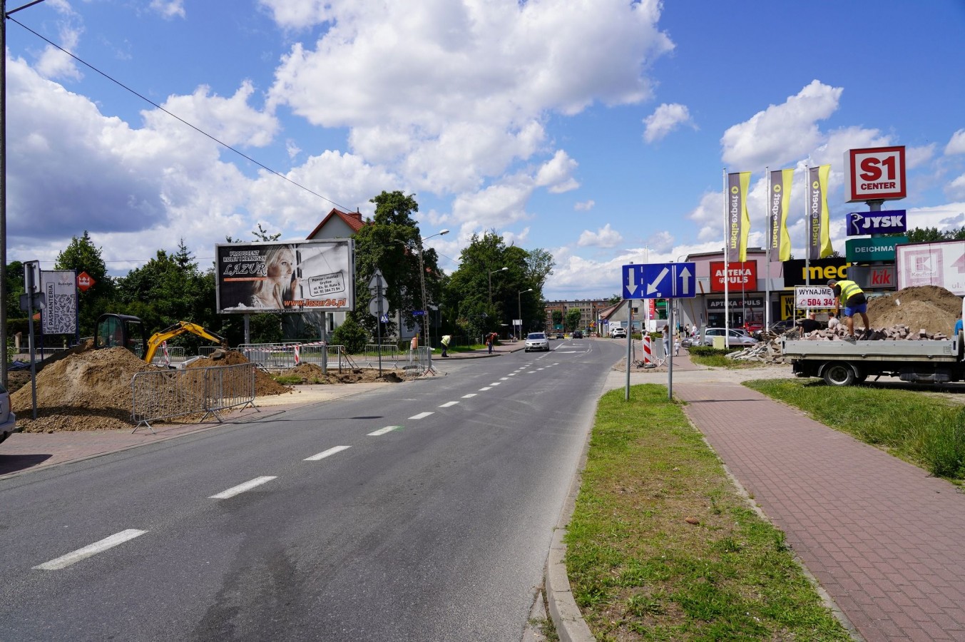 Informacja w sprawie planowanego objazdu w związku z przebudową skrzyżowania ulic J. Dąbskiego - 1 maja w Gryficach